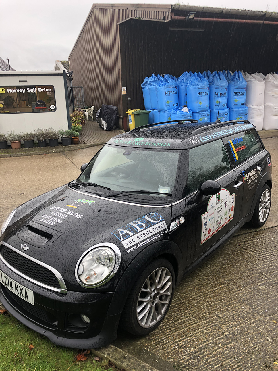This sponsored Mini Cooper headed across the Alps to Italy's Emilia Romagna region.